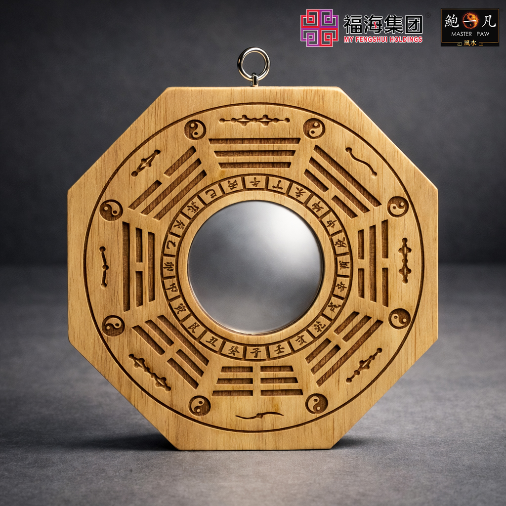 桃木镇宅化煞八卦镜FENG SHUI EIGHT TRIGRAMS MIRROR